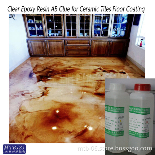 Automatic Anti-foaming, Automatic Level, Cured Without Ripples Epoxy Resin Coating and Paint Glue for Stone/Marble/Ceramic Tiles